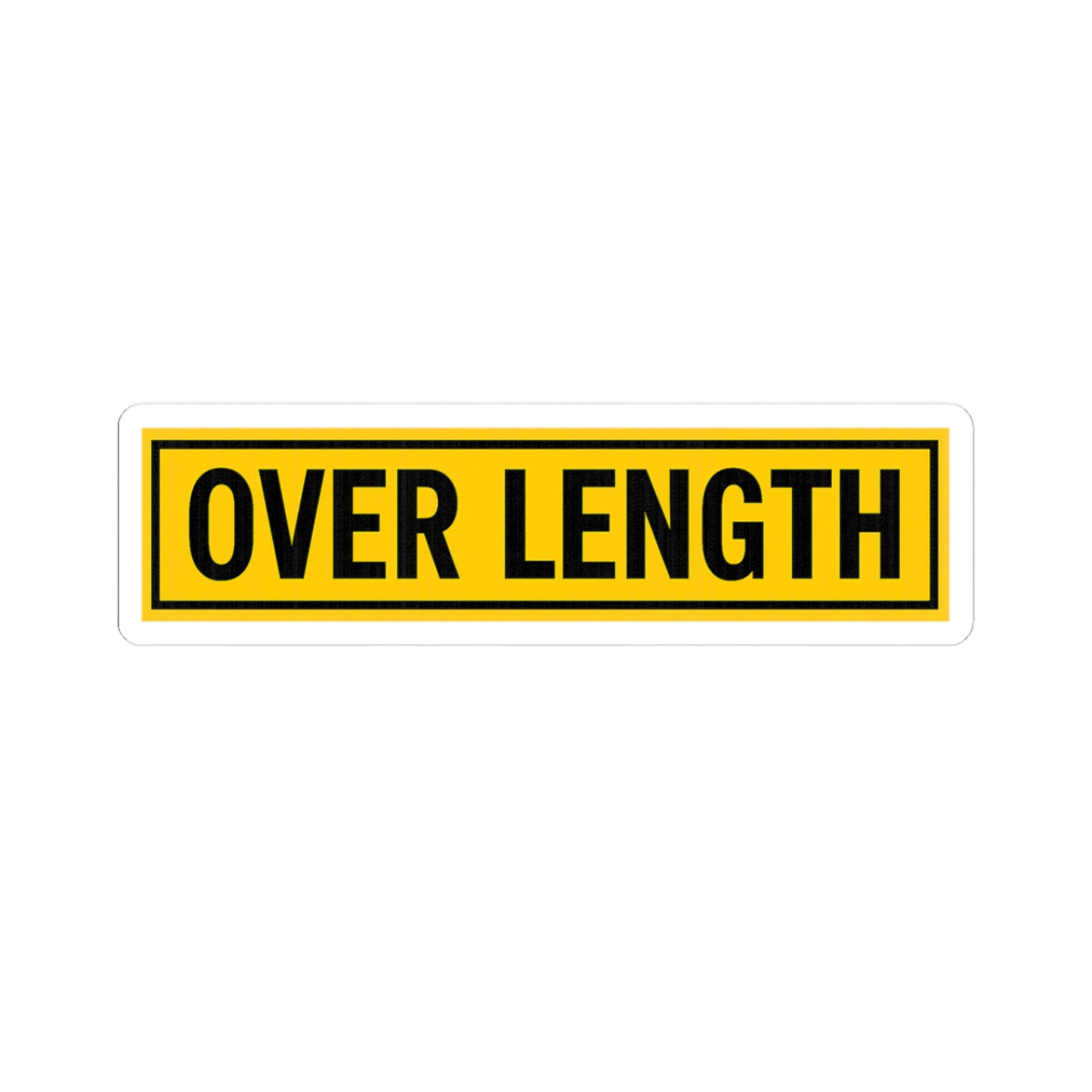 Cautionary Over Length Kiss-Cut Stickers, Funny Vehicle Stickers, Laptop Decor, Safety Stickers, Bumper Stickers, Gift for Truck Drivers